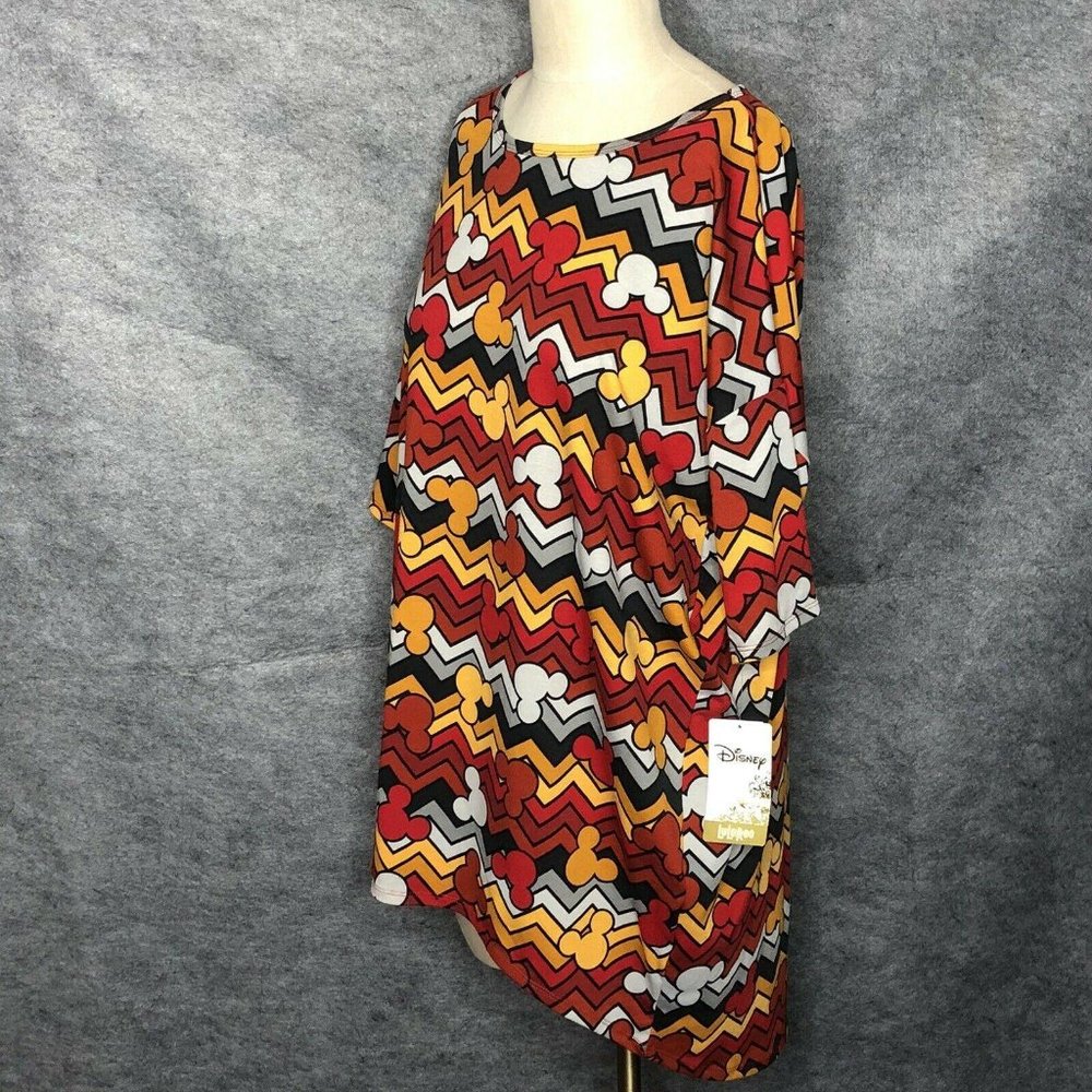 LuLaRoe Irma Disney Tunic Top Large Mickey Mouse